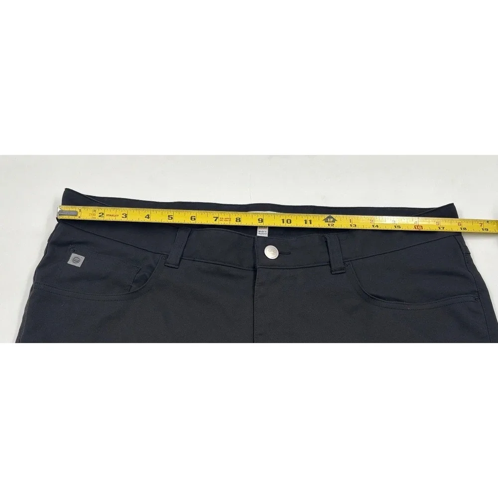 Peter Millar Men's 35/32 Performance Black 5-Pocket Golf Polyester Pants